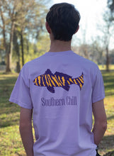 Load image into Gallery viewer, Tiger Fish Purple and Gold Tee Orchid