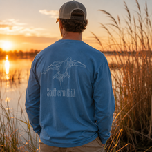 Load image into Gallery viewer, Pintail Duck Long Sleeve Tee - Ice Blue - lifestyle