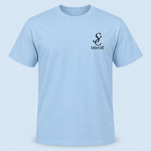 Load image into Gallery viewer, Southern Chill S.E.C. short sleeve tee in chambray - front view