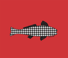 Load image into Gallery viewer, Houndstooth Fish Scoop Neck Tee Red - Ladies