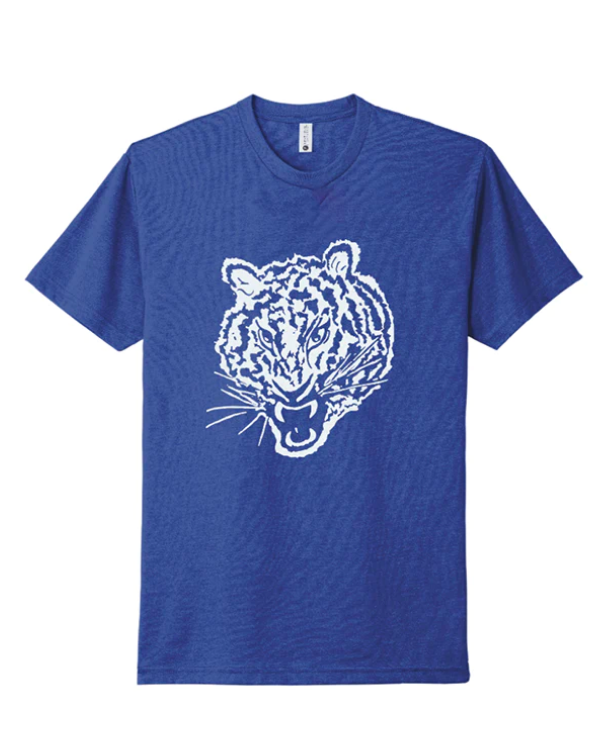 Tiger Growl Short Sleeve Tee - Royal - front