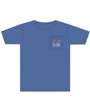 Load image into Gallery viewer, Logo Short Sleeve Pocket Tee - China Blue - detail
