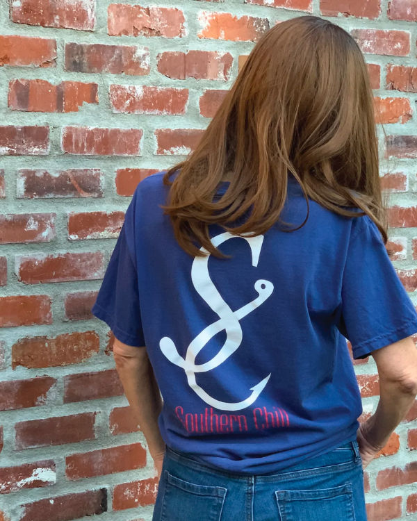 Logo Short Sleeve Pocket Tee - China Blue - front