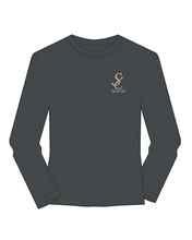 Load image into Gallery viewer, Antlers Graphite Long Sleeve Tee - back
