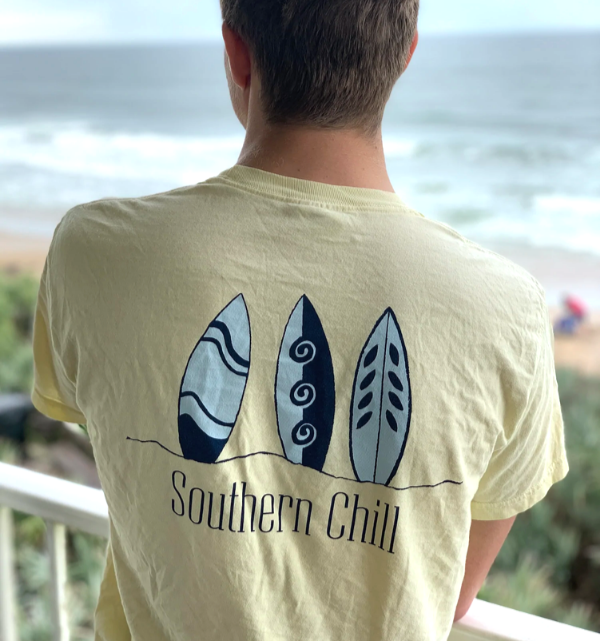 Surfboard Short Sleeve Pocket Tee - front