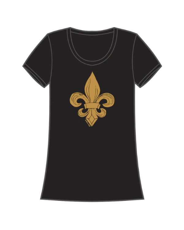 Fleur De Lis Ladies' Black Dolman - front