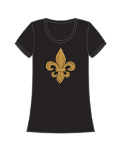 Load image into Gallery viewer, Fleur De Lis Ladies' Black Dolman - front
