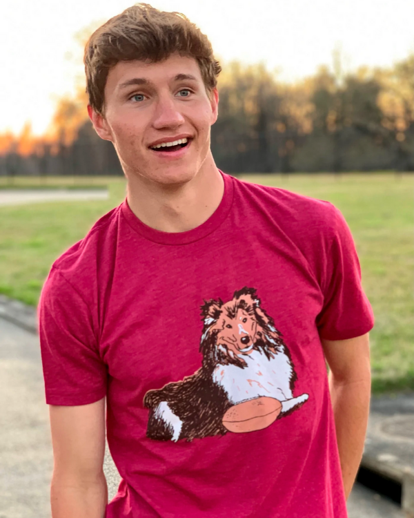 Football Collie Short Sleeve Tee - front