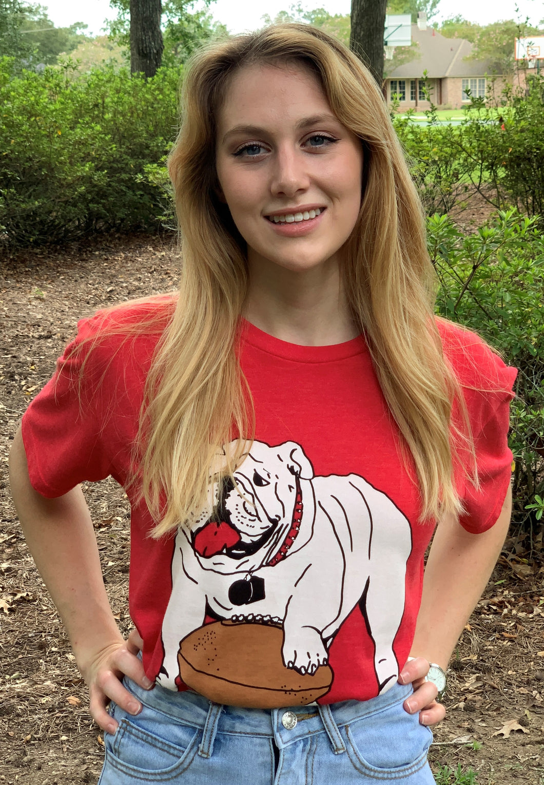 Bulldog Pride on Red