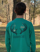 Load image into Gallery viewer, Southern Chill Long Sleeve Holiday Antlers Tee - front
