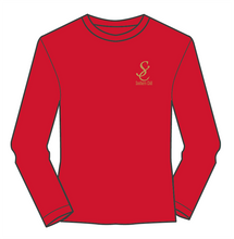 Load image into Gallery viewer, Southern Chill Long-Sleeve Holiday Antlers Tee Red - detail
