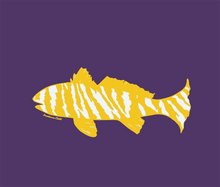 Load image into Gallery viewer, Tiger Fish Ladies Scoop Neck Tee Purple - Ladies - detail
