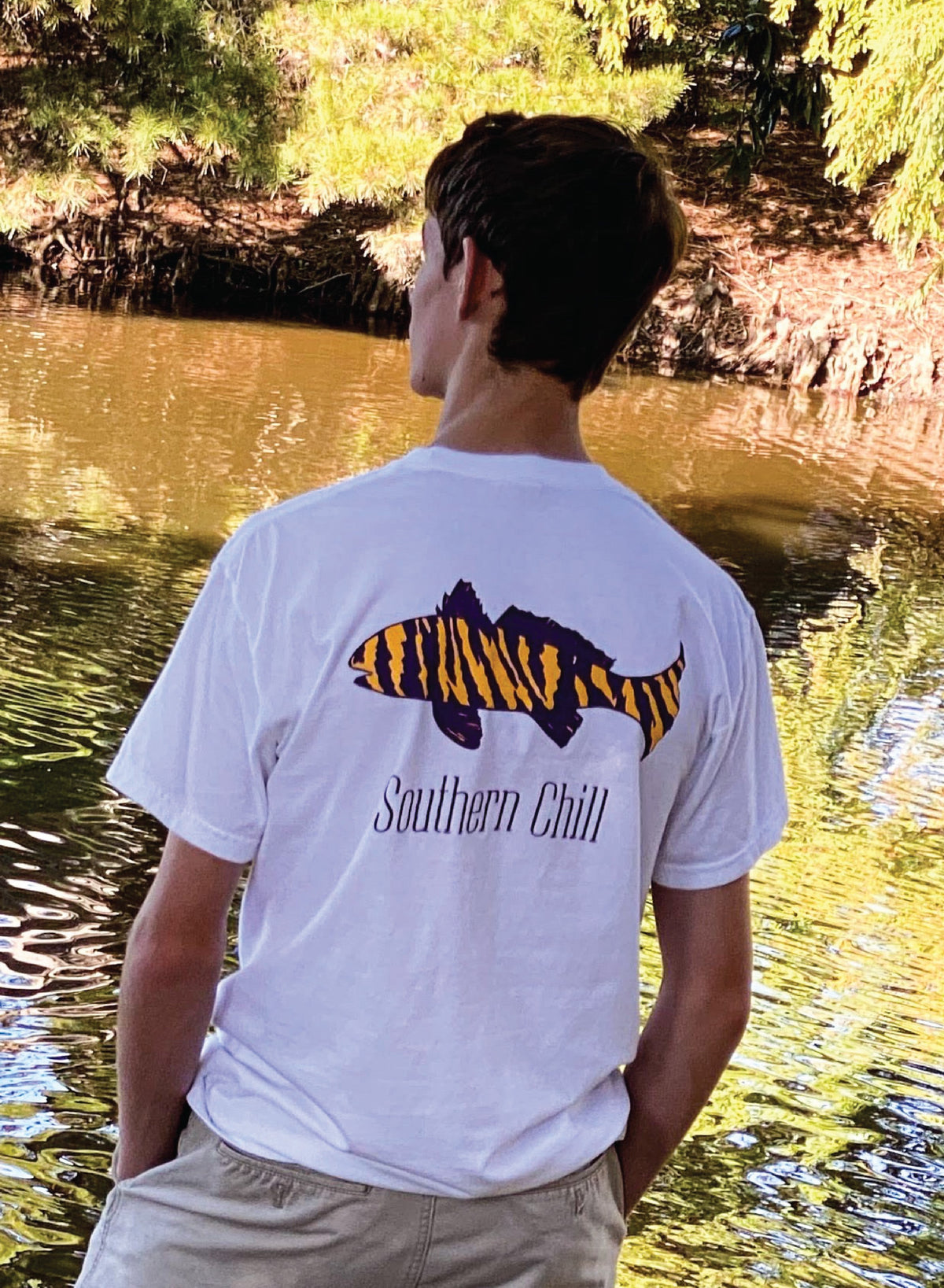 Tiger Fish Short Sleeve Tee - White - front