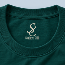Load image into Gallery viewer, Antlers Long Sleeve Tee Blue Spruce - screen printed neck label
