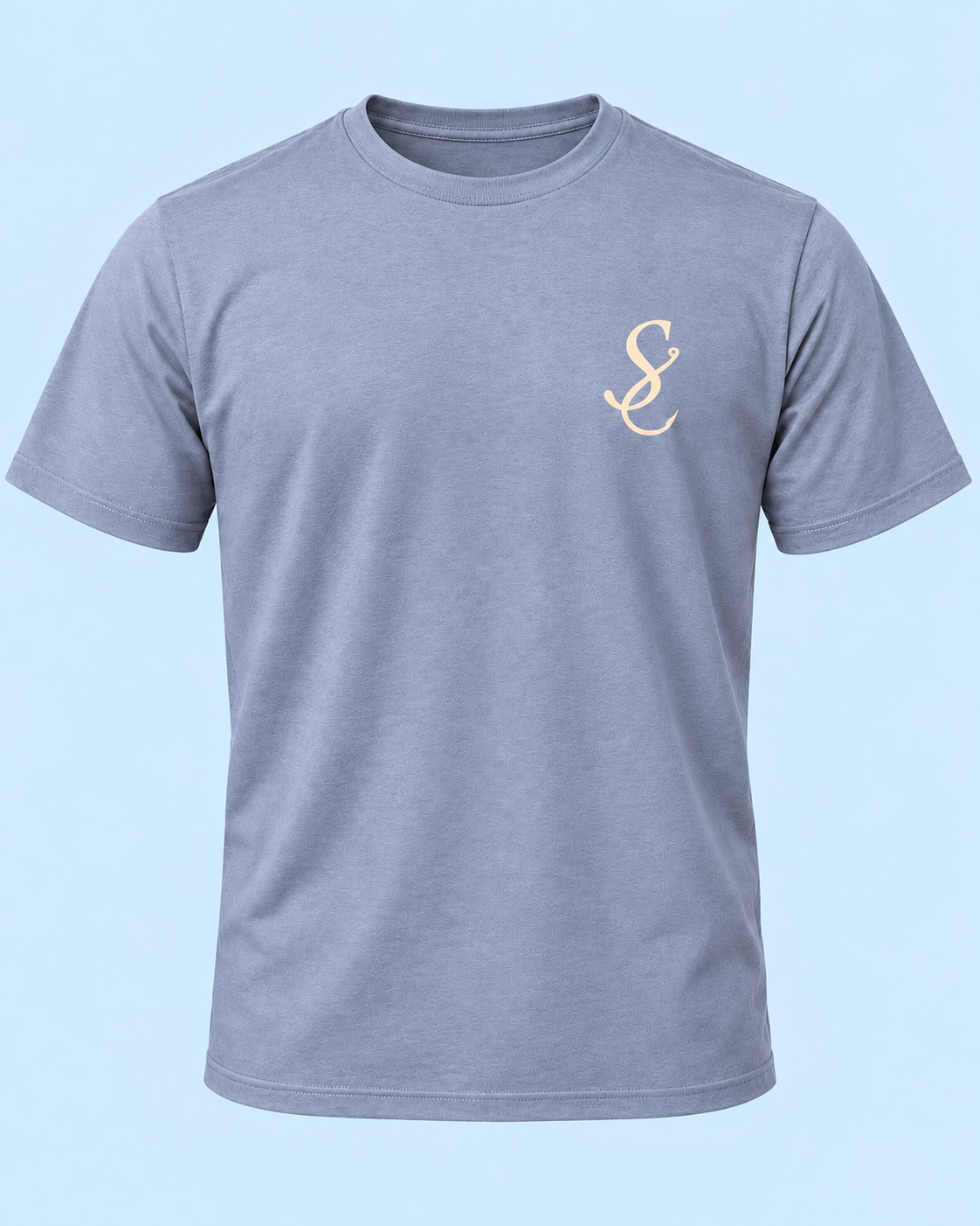 Antlers Short Sleeve Tee front view, larger on pale blue background