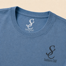 Load image into Gallery viewer, Camp Long Sleeve Tee screen-printed neck label and front logo detail
