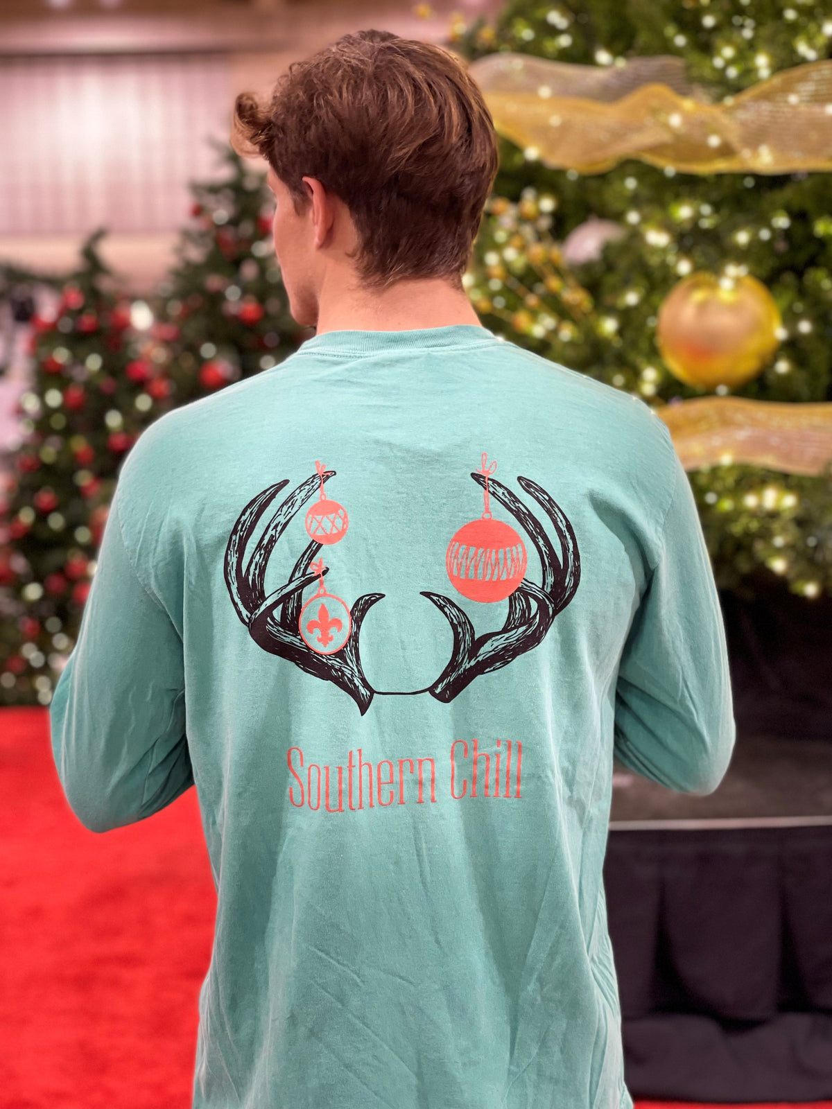 Holiday Antlers Long Sleeve Tee - front