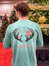 Load image into Gallery viewer, Holiday Antlers Long Sleeve Tee - front
