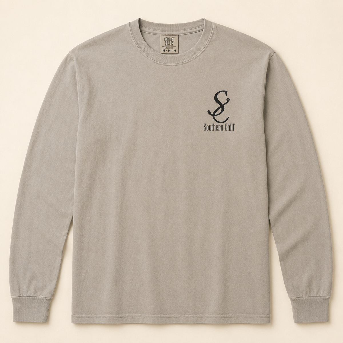 Louisiana Proud Long Sleeve Tee in Sandstone - front