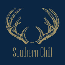 Load image into Gallery viewer, Antlers on Long Sleeve Performance Tee  - Navy
