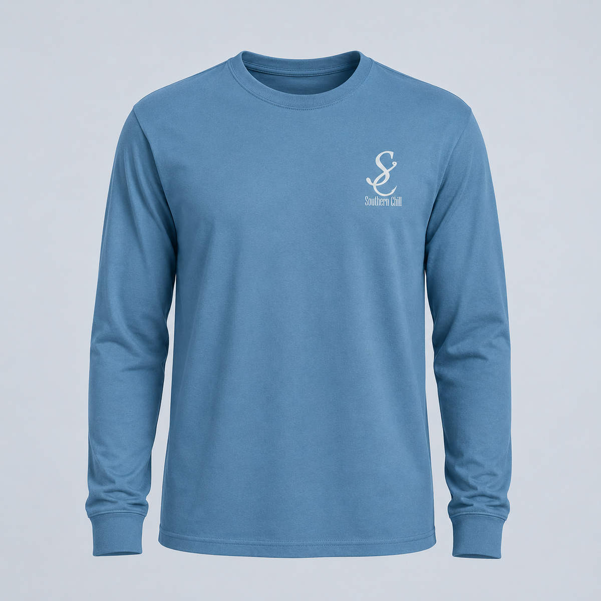 Pintail Duck Long Sleeve Tee - Ice Blue - front