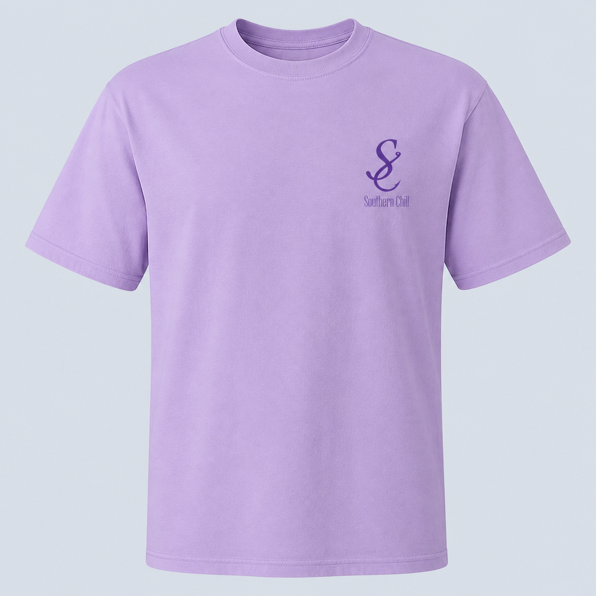 Tiger Fish Purple and Gold Short Sleeve Tee - Orchid - front