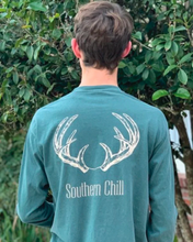 Load image into Gallery viewer, Antlers Long Sleeve Tee Blue Spruce
