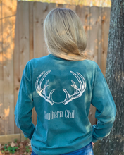 Load image into Gallery viewer, Antlers Long Sleeve Tee Blue Spruce
