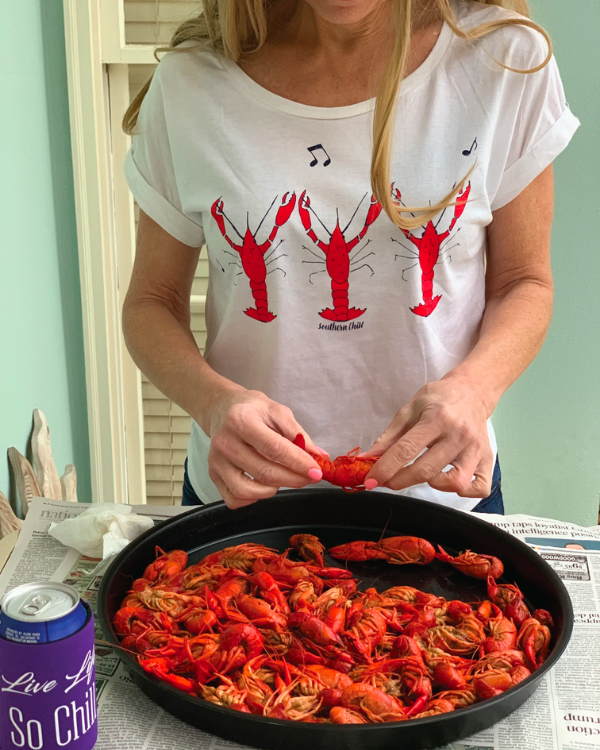 Crawfish Jam Ladies Scoop Neck Tee