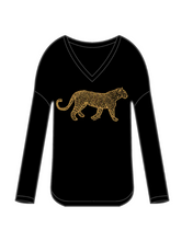 Load image into Gallery viewer, Cat-a-Chameleon Long Sleeve Ladies Top
