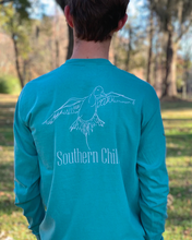 Load image into Gallery viewer, Pintail Duck Long Sleeve Tee Seafoam

