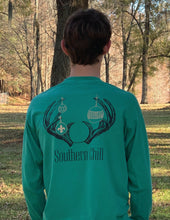 Load image into Gallery viewer, Southern Chill Long Sleeve Holiday Antlers Tee
